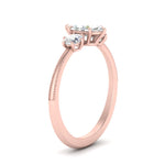 Load image into Gallery viewer, 14K Gold Marquise &amp; Round Cut Diamond 3 Stone Engagement Ring
