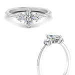 Load image into Gallery viewer, 14K Gold Marquise &amp; Round Cut Diamond 3 Stone Engagement Ring
