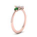 Load image into Gallery viewer, 14K Gold Marquise &amp; Round Cut Diamond 3 Stone Engagement Ring
