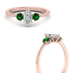 Load image into Gallery viewer, 14K Gold Marquise &amp; Round Cut Diamond 3 Stone Engagement Ring
