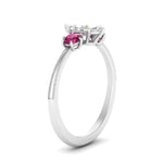 Load image into Gallery viewer, 14K Gold Marquise &amp; Round Cut Diamond 3 Stone Engagement Ring
