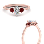 Load image into Gallery viewer, 14K Gold Marquise &amp; Round Cut Diamond 3 Stone Engagement Ring
