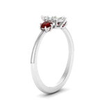 Load image into Gallery viewer, 14K Gold Marquise &amp; Round Cut Diamond 3 Stone Engagement Ring
