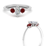 Load image into Gallery viewer, 14K Gold Marquise &amp; Round Cut Diamond 3 Stone Engagement Ring
