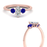 Load image into Gallery viewer, 14K Gold Marquise &amp; Round Cut Diamond 3 Stone Engagement Ring
