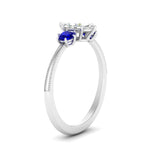 Load image into Gallery viewer, 14K Gold Marquise &amp; Round Cut Diamond 3 Stone Engagement Ring
