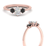 Load image into Gallery viewer, 14K Gold Oval &amp; Round Cut Diamond 3 Stone Engagement Ring

