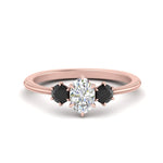 Load image into Gallery viewer, 14K Gold Oval &amp; Round Cut Diamond 3 Stone Engagement Ring
