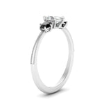 Load image into Gallery viewer, 14K Gold Oval &amp; Round Cut Diamond 3 Stone Engagement Ring
