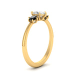 Load image into Gallery viewer, 14K Gold Oval &amp; Round Cut Diamond 3 Stone Engagement Ring
