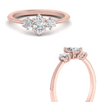 Load image into Gallery viewer, 14K Gold Oval &amp; Round Cut Diamond 3 Stone Engagement Ring
