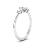 Load image into Gallery viewer, 14K Gold Oval &amp; Round Cut Diamond 3 Stone Engagement Ring
