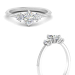 Load image into Gallery viewer, 14K Gold Oval &amp; Round Cut Diamond 3 Stone Engagement Ring
