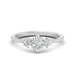 Load image into Gallery viewer, 14K Gold Oval &amp; Round Cut Diamond 3 Stone Engagement Ring
