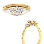 Load image into Gallery viewer, 14K Gold Oval &amp; Round Cut Diamond 3 Stone Engagement Ring
