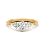 Load image into Gallery viewer, 14K Gold Oval &amp; Round Cut Diamond 3 Stone Engagement Ring
