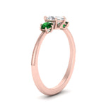 Load image into Gallery viewer, 14K Gold Oval &amp; Round Cut Diamond 3 Stone Engagement Ring
