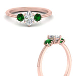 Load image into Gallery viewer, 14K Gold Oval &amp; Round Cut Diamond 3 Stone Engagement Ring
