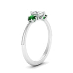 Load image into Gallery viewer, 14K Gold Oval &amp; Round Cut Diamond 3 Stone Engagement Ring
