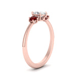 Load image into Gallery viewer, 14K Gold Oval &amp; Round Cut Diamond 3 Stone Engagement Ring
