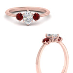 Load image into Gallery viewer, 14K Gold Oval &amp; Round Cut Diamond 3 Stone Engagement Ring
