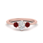 Load image into Gallery viewer, 14K Gold Oval &amp; Round Cut Diamond 3 Stone Engagement Ring
