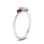 Load image into Gallery viewer, 14K Gold Oval &amp; Round Cut Diamond 3 Stone Engagement Ring
