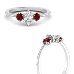 Load image into Gallery viewer, 14K Gold Oval &amp; Round Cut Diamond 3 Stone Engagement Ring
