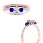 Load image into Gallery viewer, 14K Gold Oval &amp; Round Cut Diamond 3 Stone Engagement Ring
