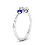 Load image into Gallery viewer, 14K Gold Oval &amp; Round Cut Diamond 3 Stone Engagement Ring
