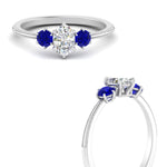 Load image into Gallery viewer, 14K Gold Oval &amp; Round Cut Diamond 3 Stone Engagement Ring
