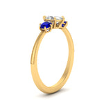 Load image into Gallery viewer, 14K Gold Oval &amp; Round Cut Diamond 3 Stone Engagement Ring
