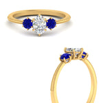 Load image into Gallery viewer, 14K Gold Oval &amp; Round Cut Diamond 3 Stone Engagement Ring
