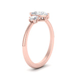 Load image into Gallery viewer, 14K Gold Pear &amp; Round Cut Diamond 3 Stone Engagement Ring

