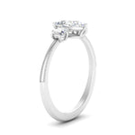 Load image into Gallery viewer, 14K Gold Pear &amp; Round Cut Diamond 3 Stone Engagement Ring

