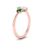 Load image into Gallery viewer, 14K Gold Pear &amp; Round Cut Diamond 3 Stone Engagement Ring
