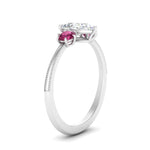 Load image into Gallery viewer, 14K Gold Pear &amp; Round Cut Diamond 3 Stone Engagement Ring

