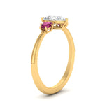 Load image into Gallery viewer, 14K Gold Pear &amp; Round Cut Diamond 3 Stone Engagement Ring
