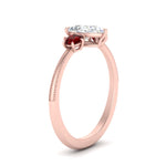 Load image into Gallery viewer, 14K Gold Pear &amp; Round Cut Diamond 3 Stone Engagement Ring
