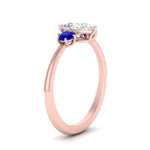 Load image into Gallery viewer, 14K Gold Pear &amp; Round Cut Diamond 3 Stone Engagement Ring
