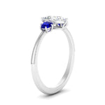 Load image into Gallery viewer, 14K Gold Pear &amp; Round Cut Diamond 3 Stone Engagement Ring
