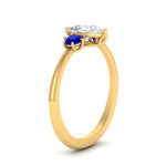 Load image into Gallery viewer, 14K Gold Pear &amp; Round Cut Diamond 3 Stone Engagement Ring
