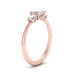 Load image into Gallery viewer, 14K Gold Princess &amp; Round Cut Diamond 3 Stone Engagement Ring
