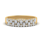Load image into Gallery viewer, Teardrop Lab Diamond Tapered Band 14K Gold
