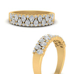 Load image into Gallery viewer, Teardrop Lab Diamond Tapered Band 14K Gold
