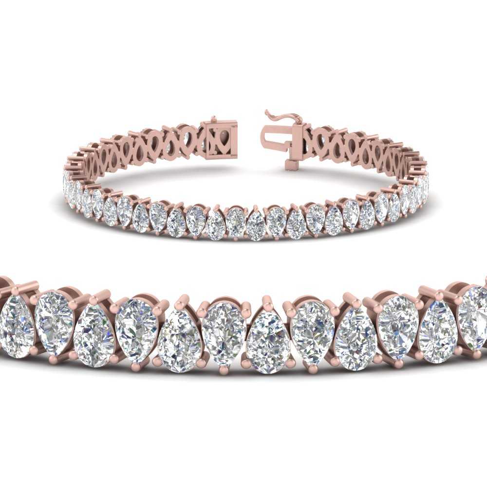 Pear Cut Lab Diamond Tennis Bracelet