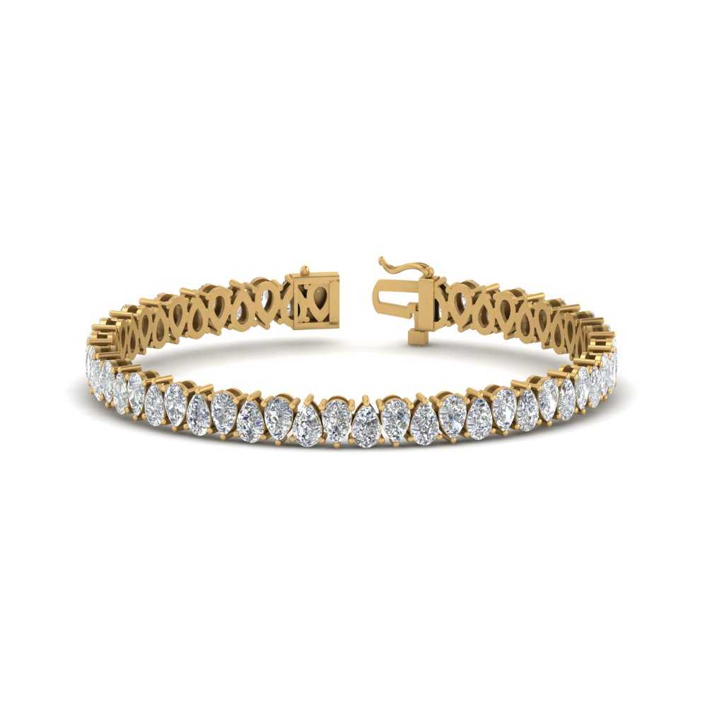Pear Cut Lab Diamond Tennis Bracelet