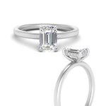 Load image into Gallery viewer, Lab Diamond Under Halo Engagement Ring 14K Gold
