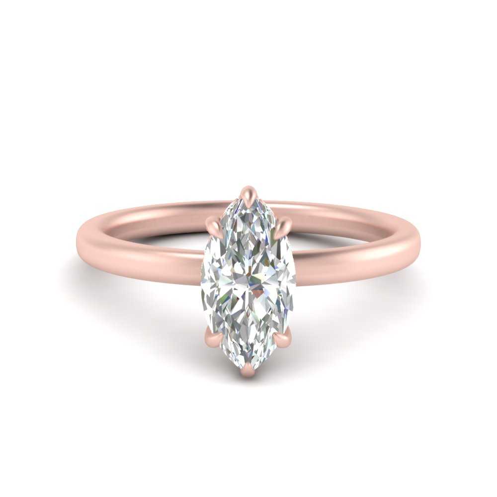 Lab Diamond Under Halo Engagement Ring 14K Gold