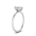Load image into Gallery viewer, Lab Diamond Under Halo Engagement Ring 14K Gold

